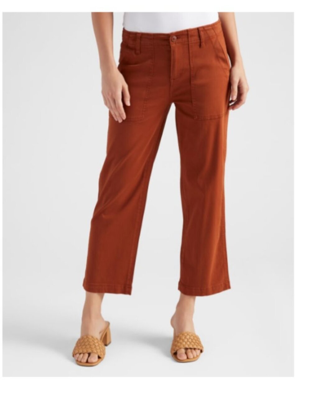 Liverpool Wide Leg Crop Pant Color Burlywood Size 6 EUC